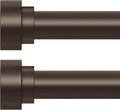 2 Pack Bronze Curtain Rods for Windows 28 to 48 Inch Heavy Duty