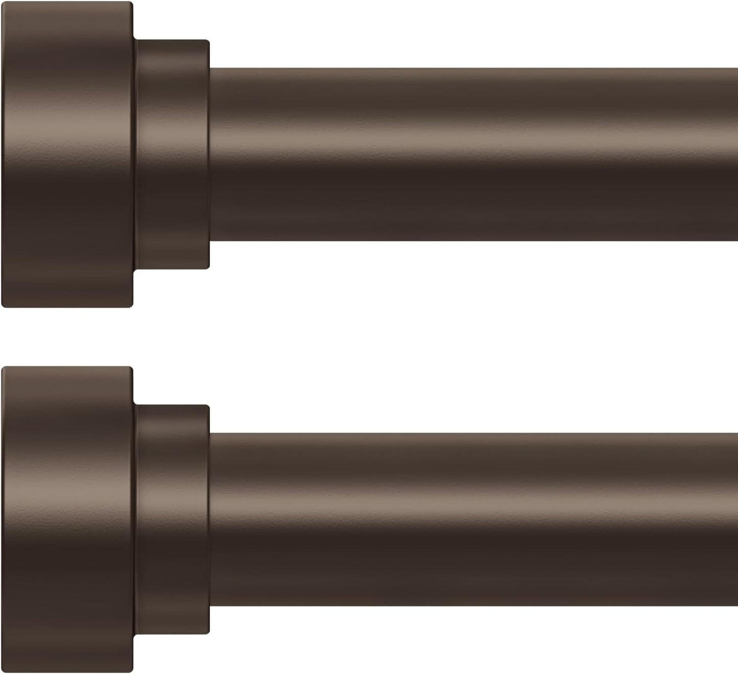 2 Pack Bronze Curtain Rods for Windows 28 to 48 Inch Heavy Duty