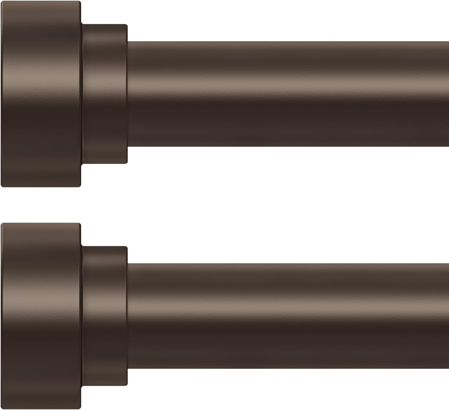 2 Pack Bronze Curtain Rods for Windows 28 to 48 Inch Heavy Duty