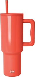 40 oz Trek Tumbler with Handle and Straw Lid - Flame Color