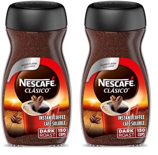 NESCAFE CLASICO Dark Roast Instant Coffee - Rich Flavor, 10.5 oz. (2 Pack)