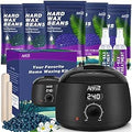 Anruz Waxing Kit for Hair Removal - Digital Warmer & Beads