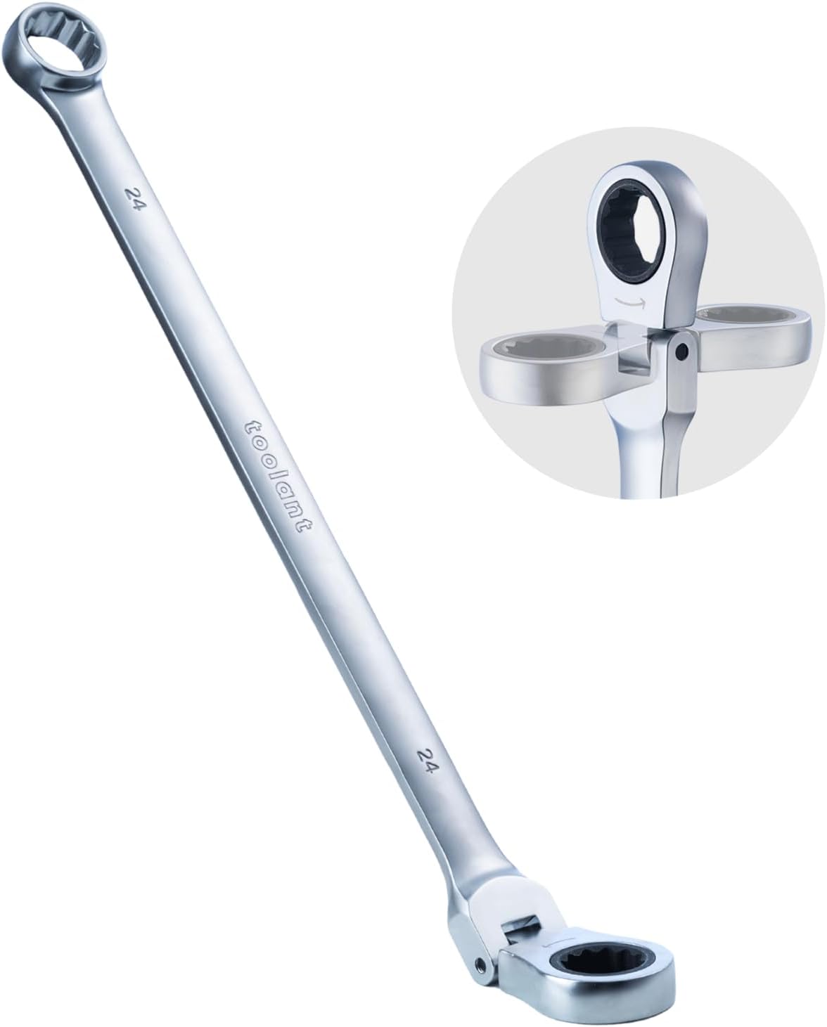 toolant Extra Long Ratcheting Wrench for Tight Spaces