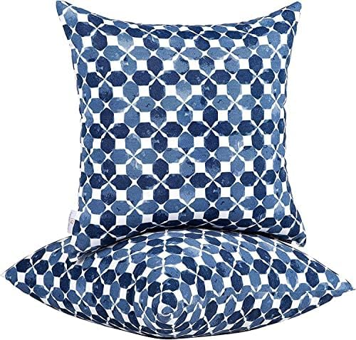 Outdoor Throw Pillows Set of 2 for Patio Furniture 18x18 Inch