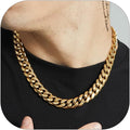 Miami Cuban Link Chain Necklace for Men - Durable Heavy Curb Chain