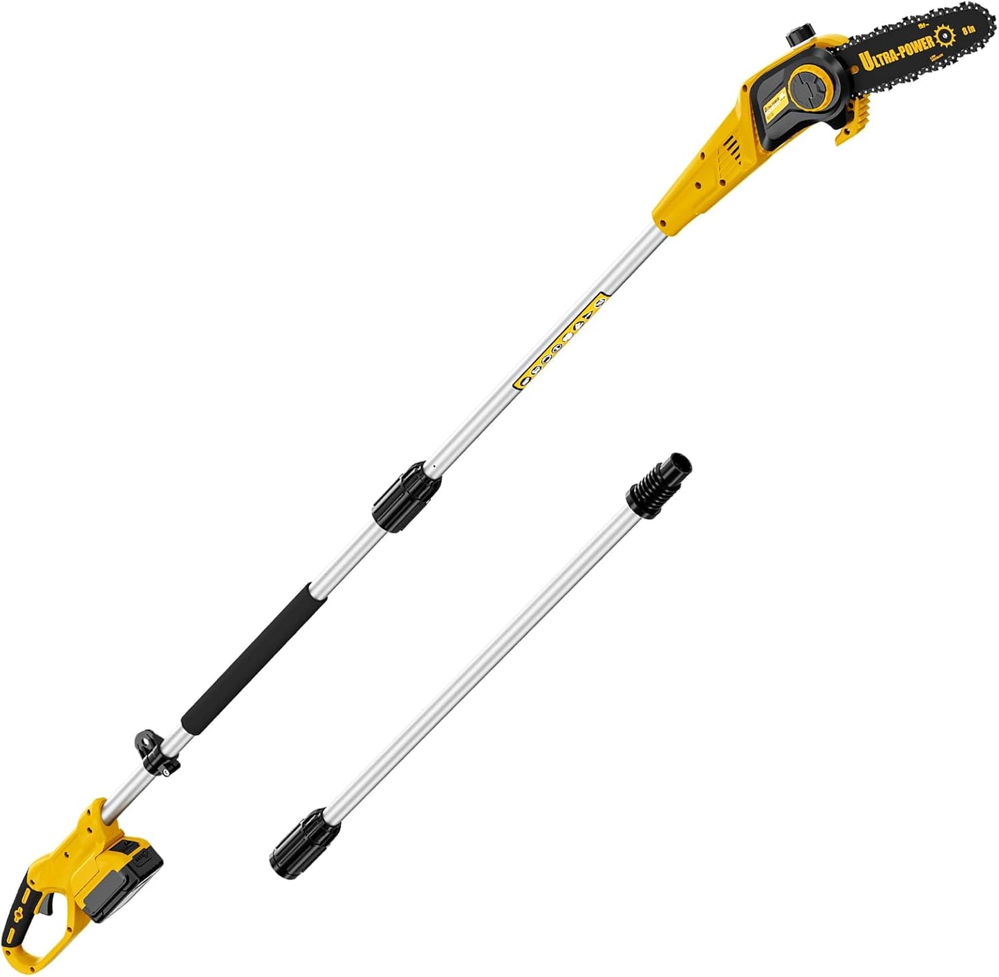 Cordless Pole Saw with 15 FT Reach and Auto Lubrication System