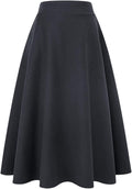 Tartan Wool A-Line Maxi Skirt - Warm Pleated Plaid Skirt