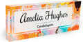 Clear Acrylic 8x3 in Desk Name Plate Block (Orange Paint)