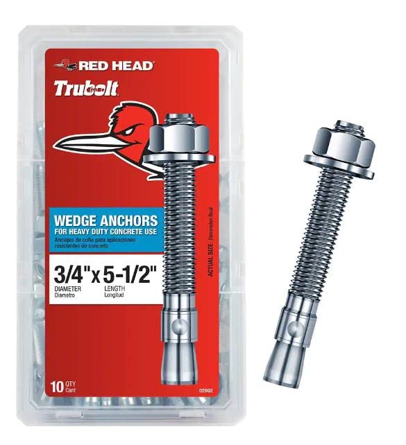 Red Head Wedge Anchor 3/4 in. x 5-1/2 in. for Concrete Fastening