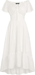 Women's Scarlet Darkness Off Shoulder Dress with Flowy Design