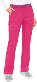 Yoga Pull-On Scrub Pant with 7 Pockets - Soft Rib-Waist Comfort