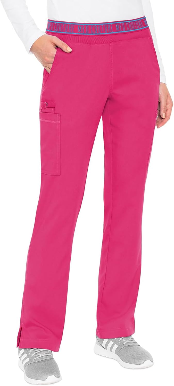 Yoga Scrub Pants for Women with 7 Pockets and Stretch Comfort