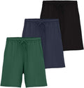 Men's Soft Lounge Pajama Bottoms 3-Pack - Breathable Sleep Shorts wear