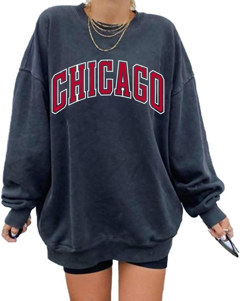 Cozy Oversized Crewneck Sweatshirt by Langwyqu