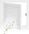 11.5 x 11.5 Louvered Access Panel with Elephant Trunk Latch - Discreet