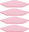 Corner Shelf Wall Mount Set of 4 Pink Floating Shelves - Space Saving