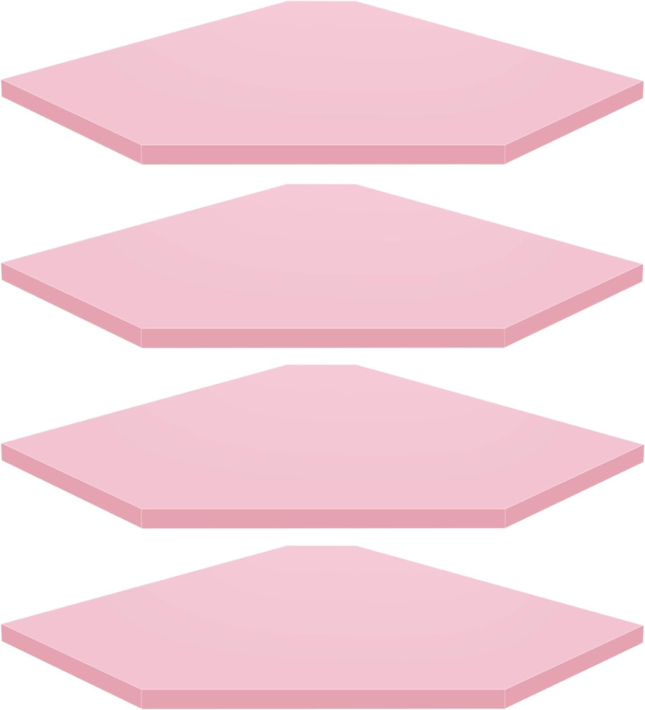 Modern Pink Corner Floating Shelves for Stylish Storage Solutions