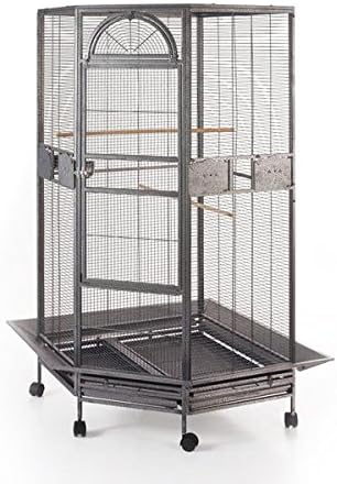 Corner Bird Cage for Cockatiel Parakeet - Space Saving Design