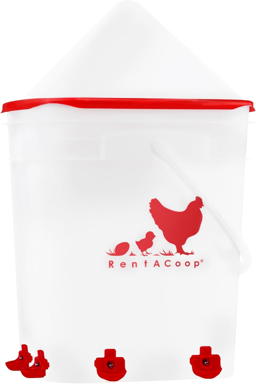 RentACoop 5 Gallon Chicken Waterer Set - Easy Corner Installation