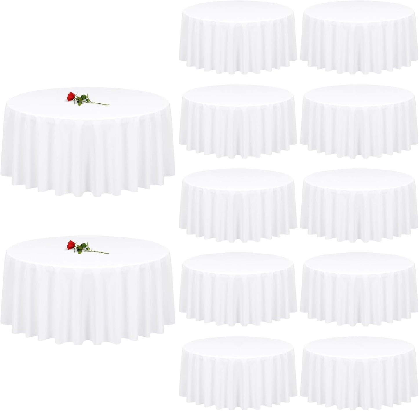 YMHPRIDE 12 Pack Round Tablecloths 90 Inch for Elegant Events