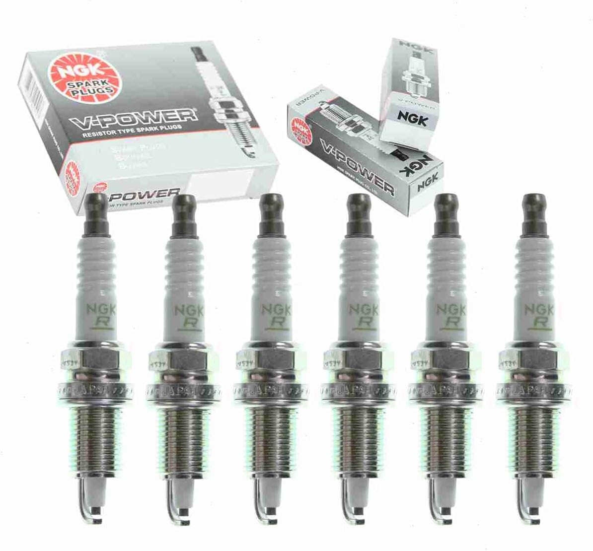 6 pc NGK V-Power Spark Plugs for Jeep TJ 4.0L L6 1997-2006
