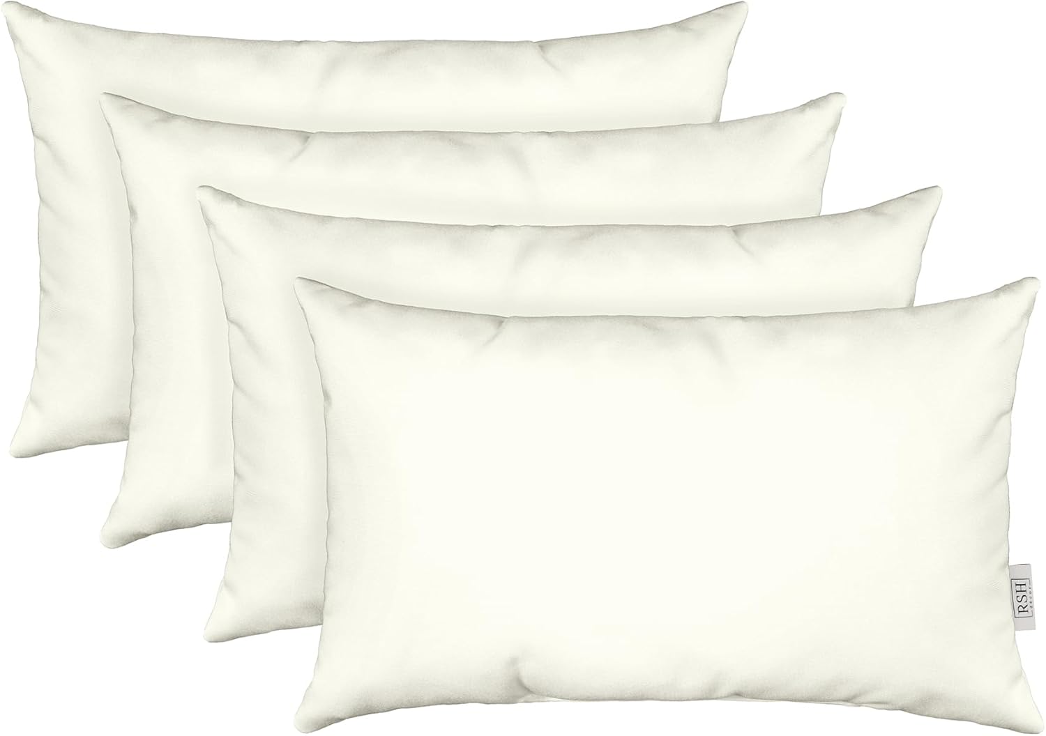 Sunbrella Lumbar Throw Pillows Set of 4 | Water-Resistant Fabric