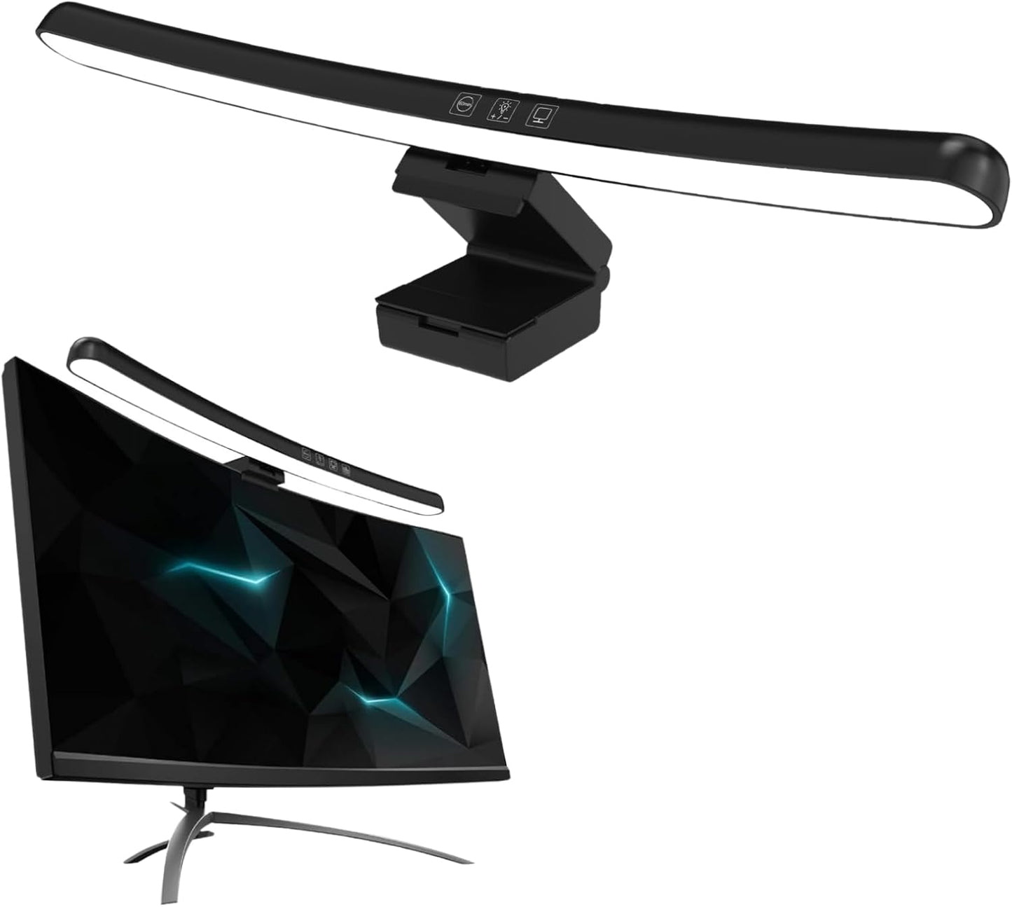 Bewinner Curved Monitor Light: Eye-Care RGB Backlight