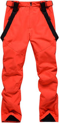 Men's Waterproof Snow Ski Pants Bibs with Suspenders - Insulated Warm
