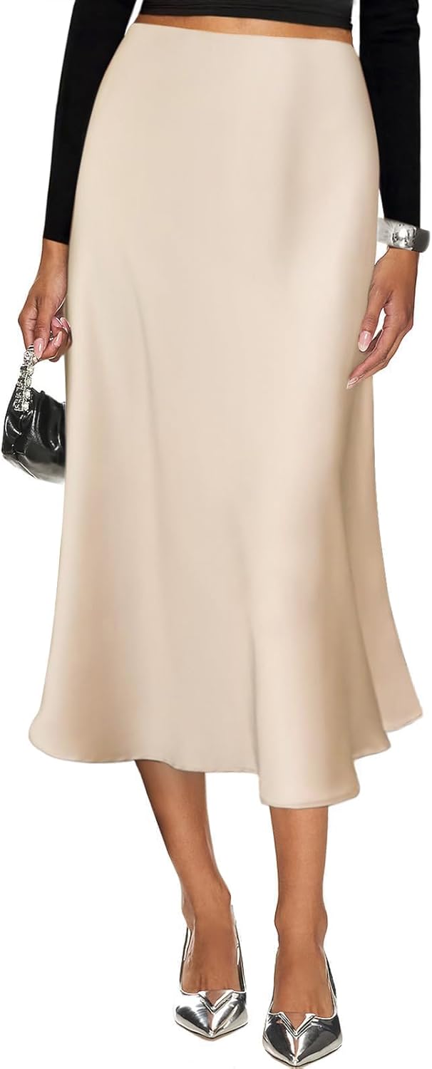 Women's Silk Satin Midi Skirt with Cheetah Print for Elegance