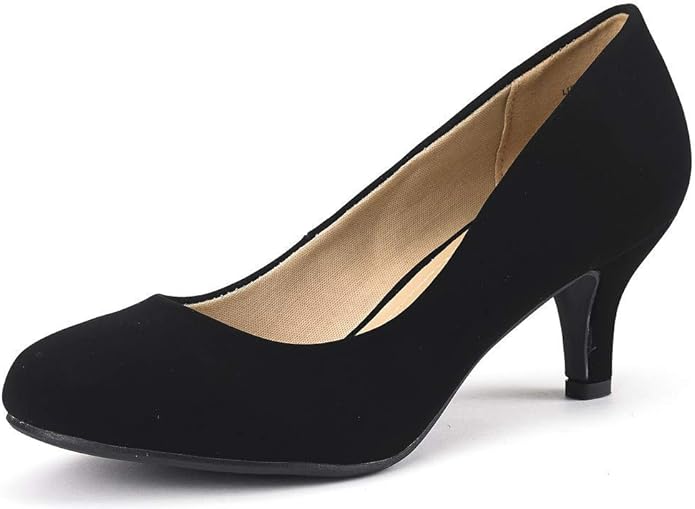 DREAM PAIRS Women's Luvly Bridal Wedding Party Low Heel Pumps