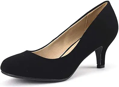 DREAM PAIRS Women's Luvly Bridal Low Heel Pump Shoes for Comfort