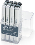 Copic Classic Alcohol Markers 12pc Neutral Gray Set - Improved Case