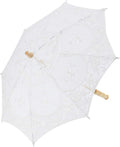 1920s Bridal Lace Umbrella - 12 Beige Parasol