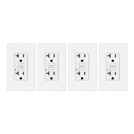 20A GFCI Outlet with LED Indicator for Indoor and Outdoor Use