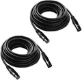 50 ft Flexible DMX Cable Gold-Plated 3 Pin XLR Male to Female