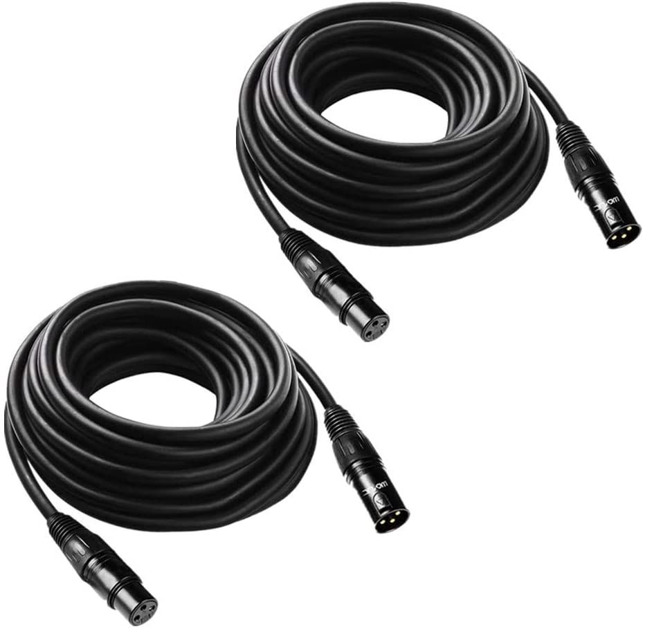 50 ft Flexible DMX Cable for DJ Stage Lighting and More