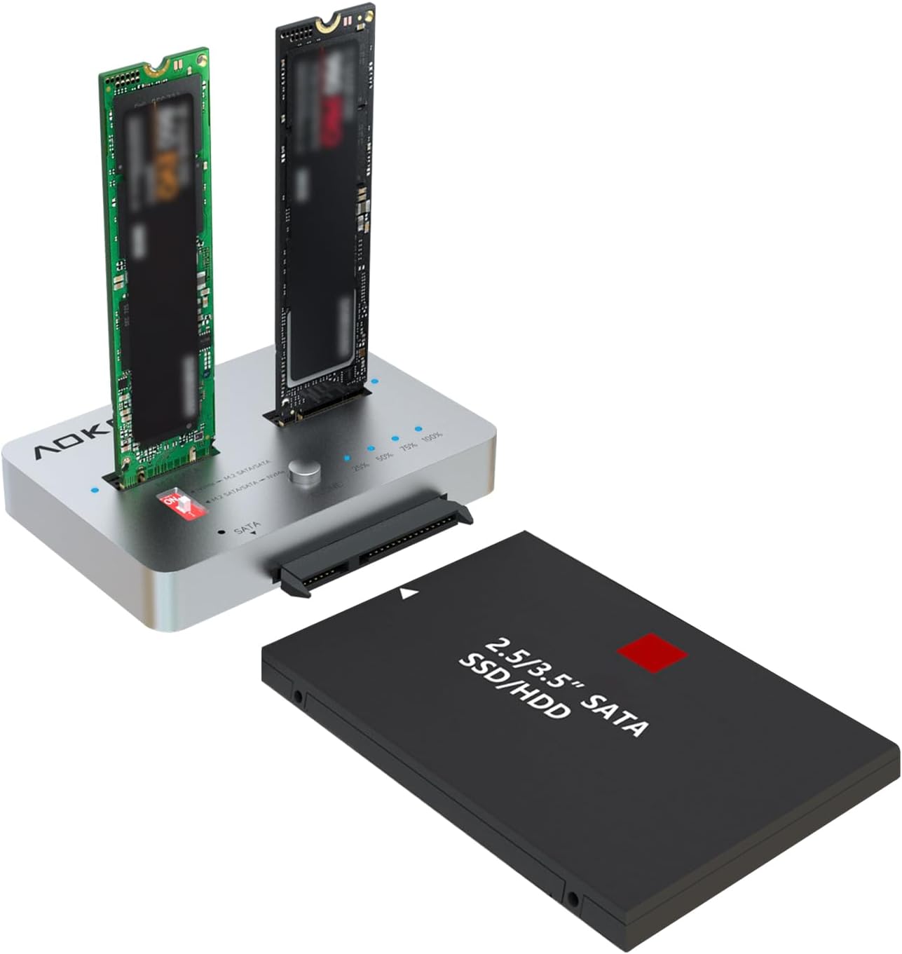AOKO M.2 Duplicator for NVMe and SATA SSD Cloning Station
