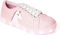 FabKids Kids Sneakers White Low Top Light-Up Shoes for Toddlers