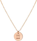 Handmade Zodiac Charm Necklace - Personalized Gemini Disc