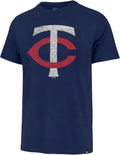 Men's Minnesota Twins Distressed Logo Cotton Baseball T-Shirt - Soft