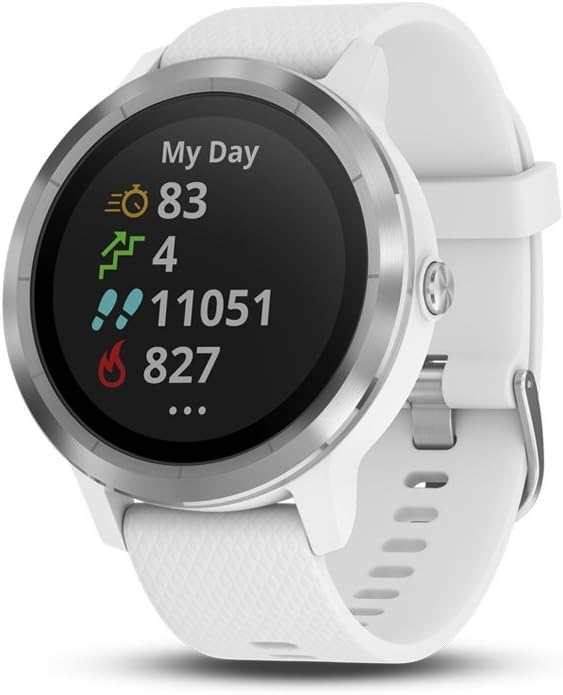 Renewed Garmin Vivoactive 3 - White & Stainless GPS