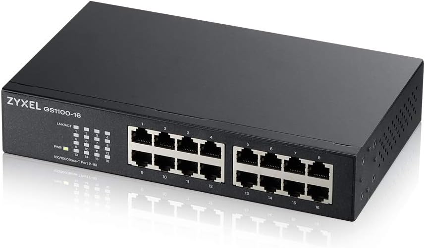 Zyxel 16-Port Gigabit Ethernet Unmanaged Switch for Offices
