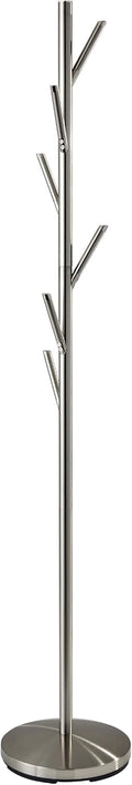 Adesso Evergreen Coat Rack with Brushed Steel Finish - Space-Saving
