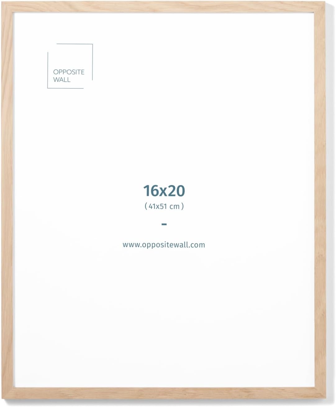 Natural Solid Oak Wood Picture Frame - 16x20 in Versatile Decor