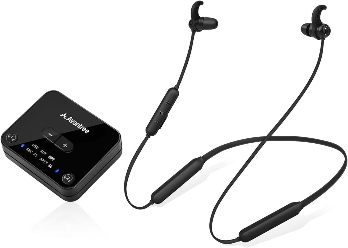 Avantree HT4186 Wireless Earbuds for TV Watching with Transmitter