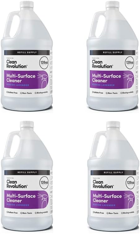 Plant-Based Multi Surface Cleaner Refill, Seaside Lavender 128 Fl Oz
