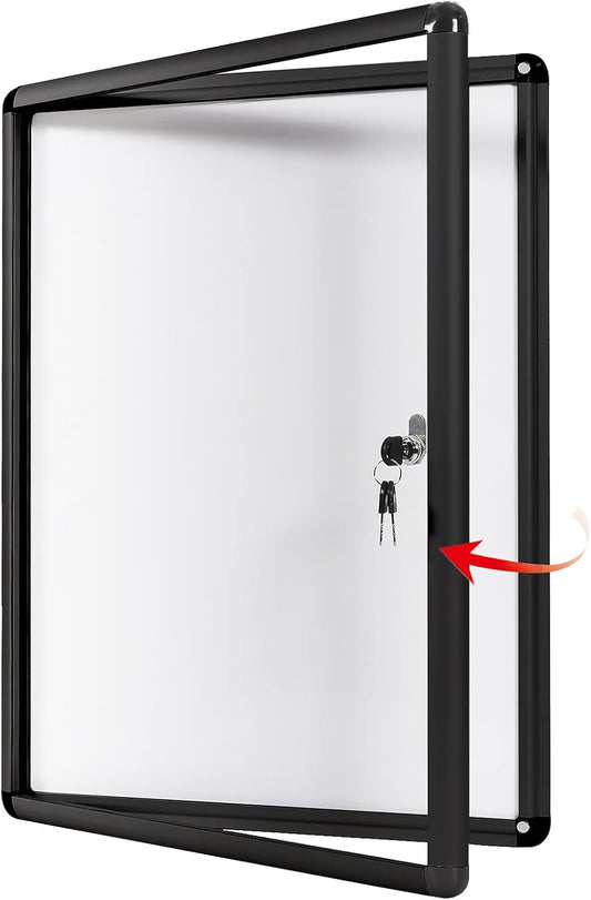 SWANCROWN Enclosed Notice Board with Locking Door for Office