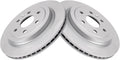 TRQ Rear Brake Rotors Set Vented Premium G-Coated - Direct Fit OEM