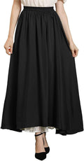 Scarlet Darkness Maxi Long Skirt for Women - Double Layered Women's