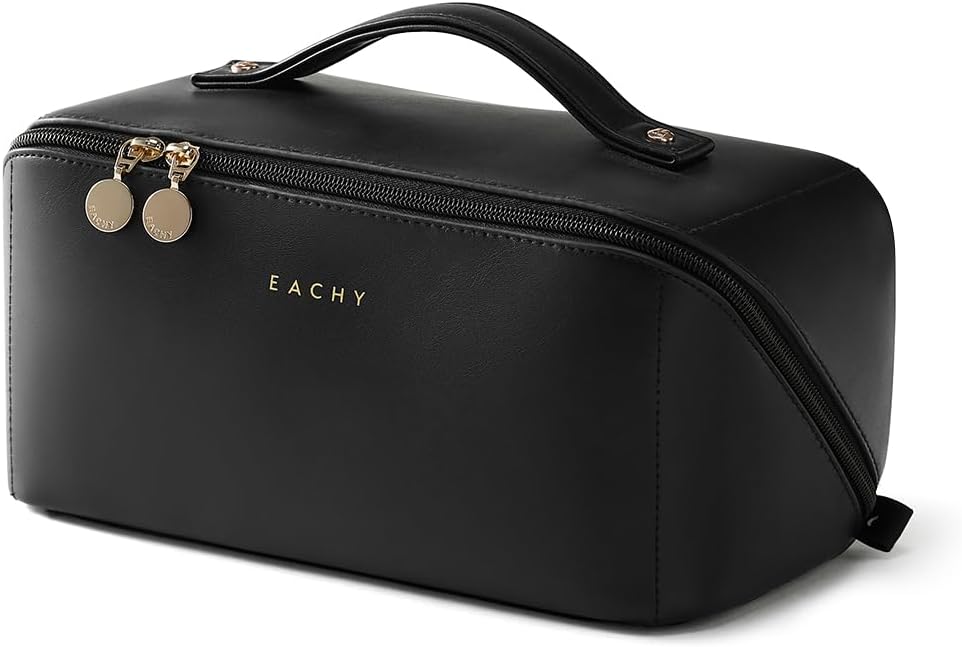 EACHY Travel Makeup Bag: Large Capacity Waterproof Pouch